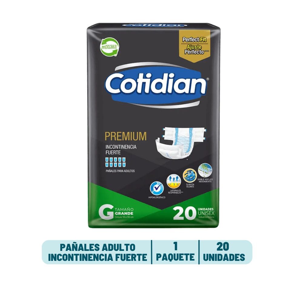 Pañal Adulto Cotidian Premium - 20 unidades