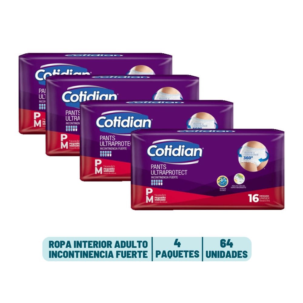 Pack 4 Pants Adulto Cotidian - 64 unidades