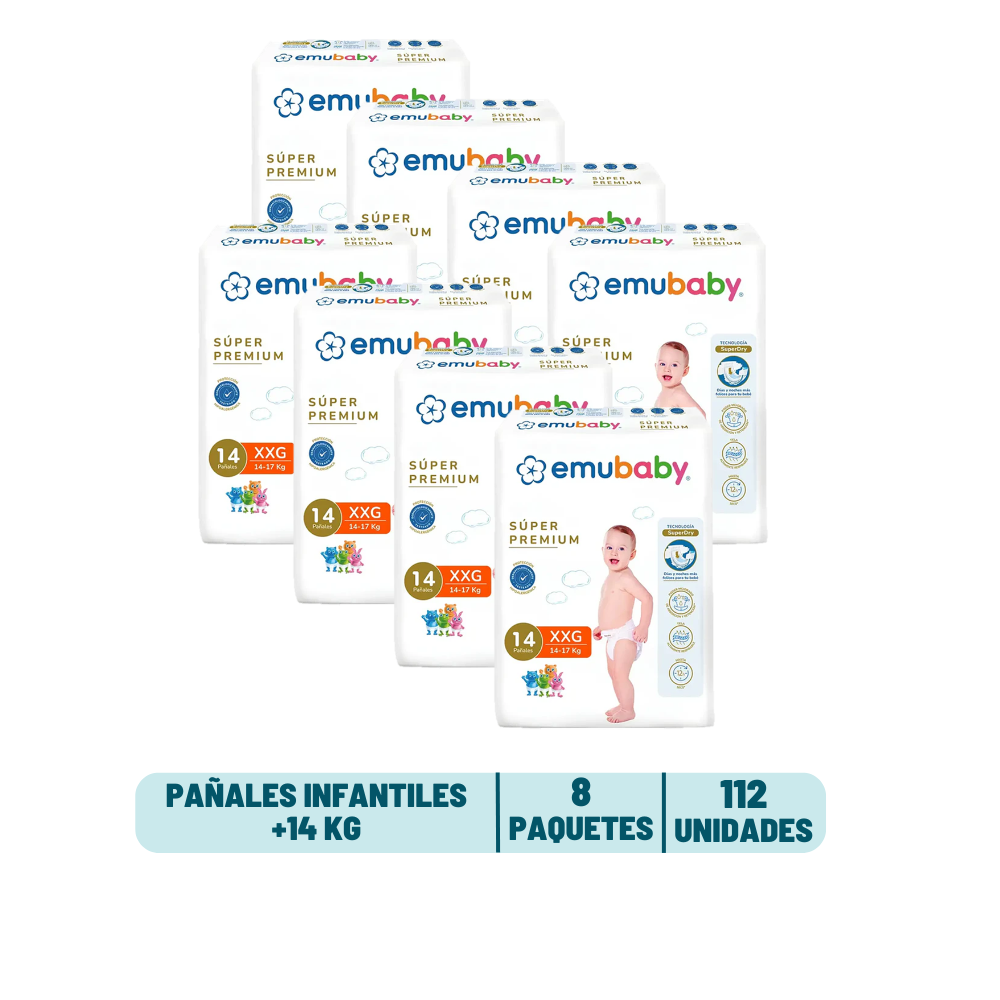 Pack Mensual - Pañal Emubaby Super Premium