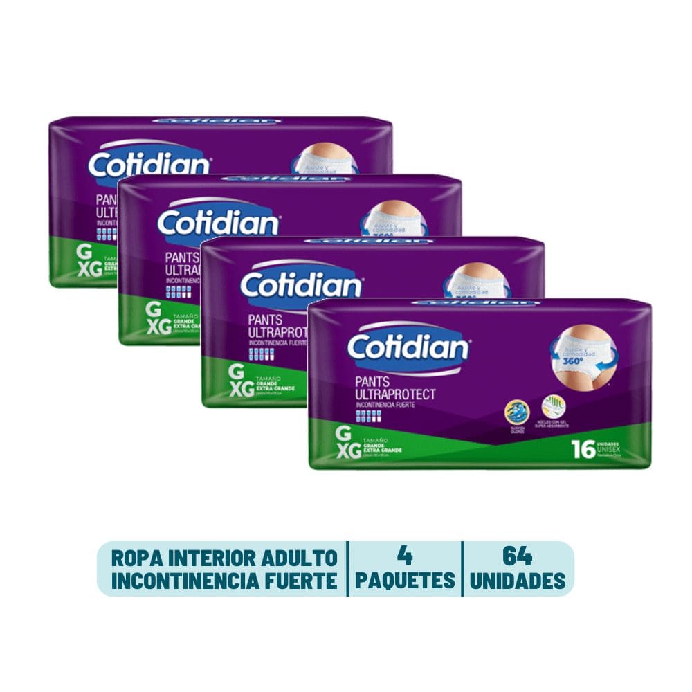Pack 4 Pants Adulto Cotidian - 64 unidades