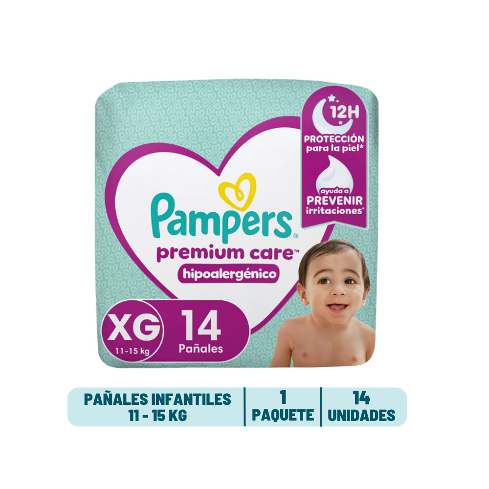 Pañal Pampers Premium Care