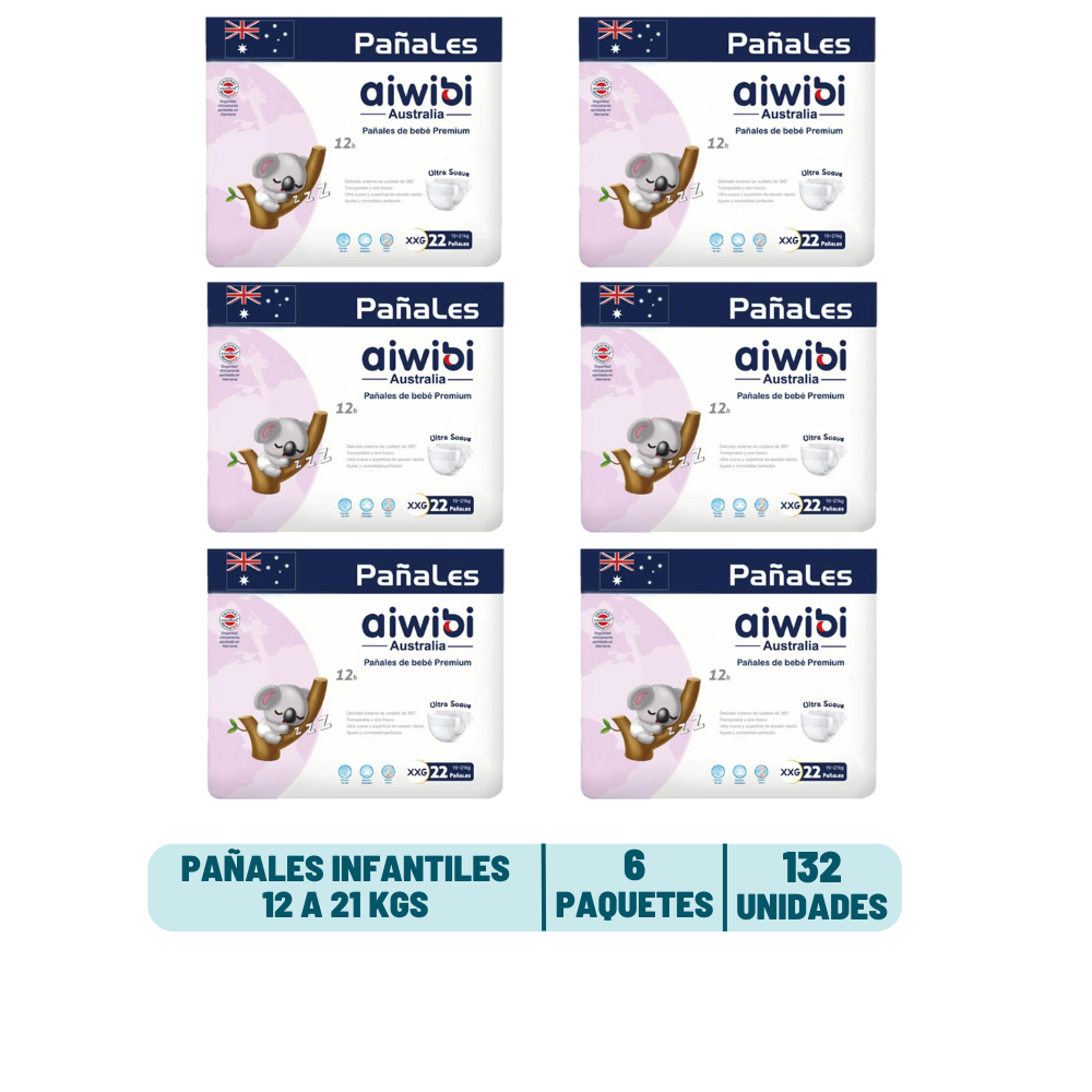 Pack Mensual - Pañal Aiwibi Premium