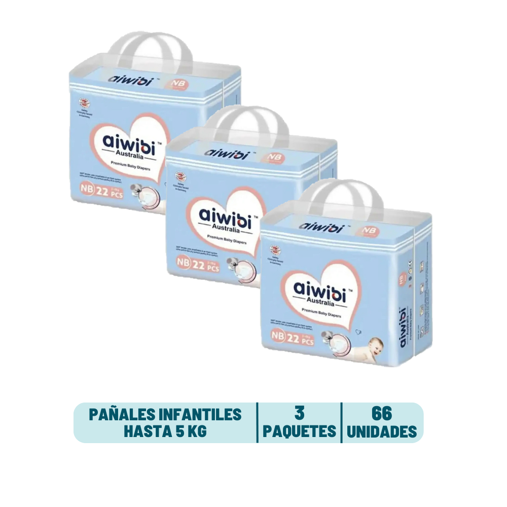 Pack Quincenal - Pañal Aiwibi Recién Nacido