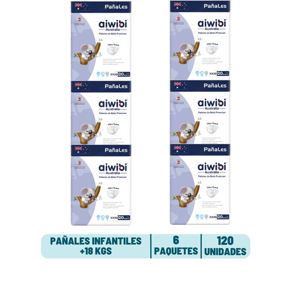 Pack Mensual - Pañal Aiwibi Premium