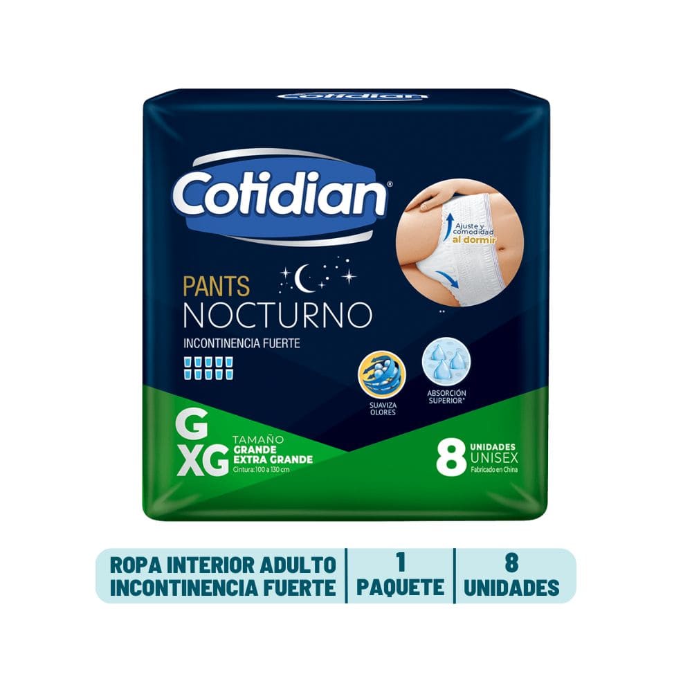 Pants Nocturno Adulto Cotidian - 8 unidades