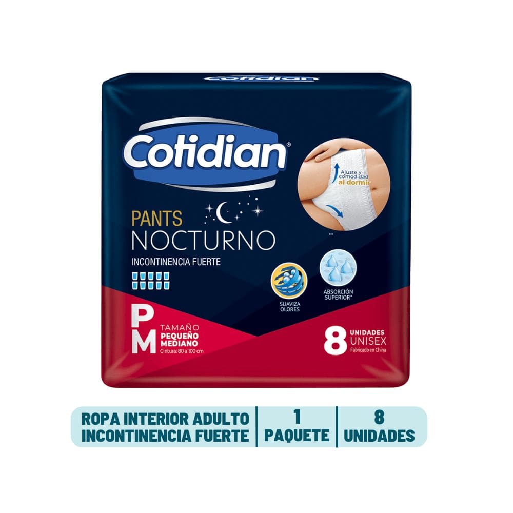 Pants Nocturno Adulto Cotidian - 8 unidades