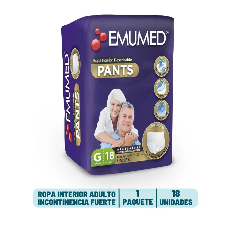 Pants Adulto Emumed - 18 unidades