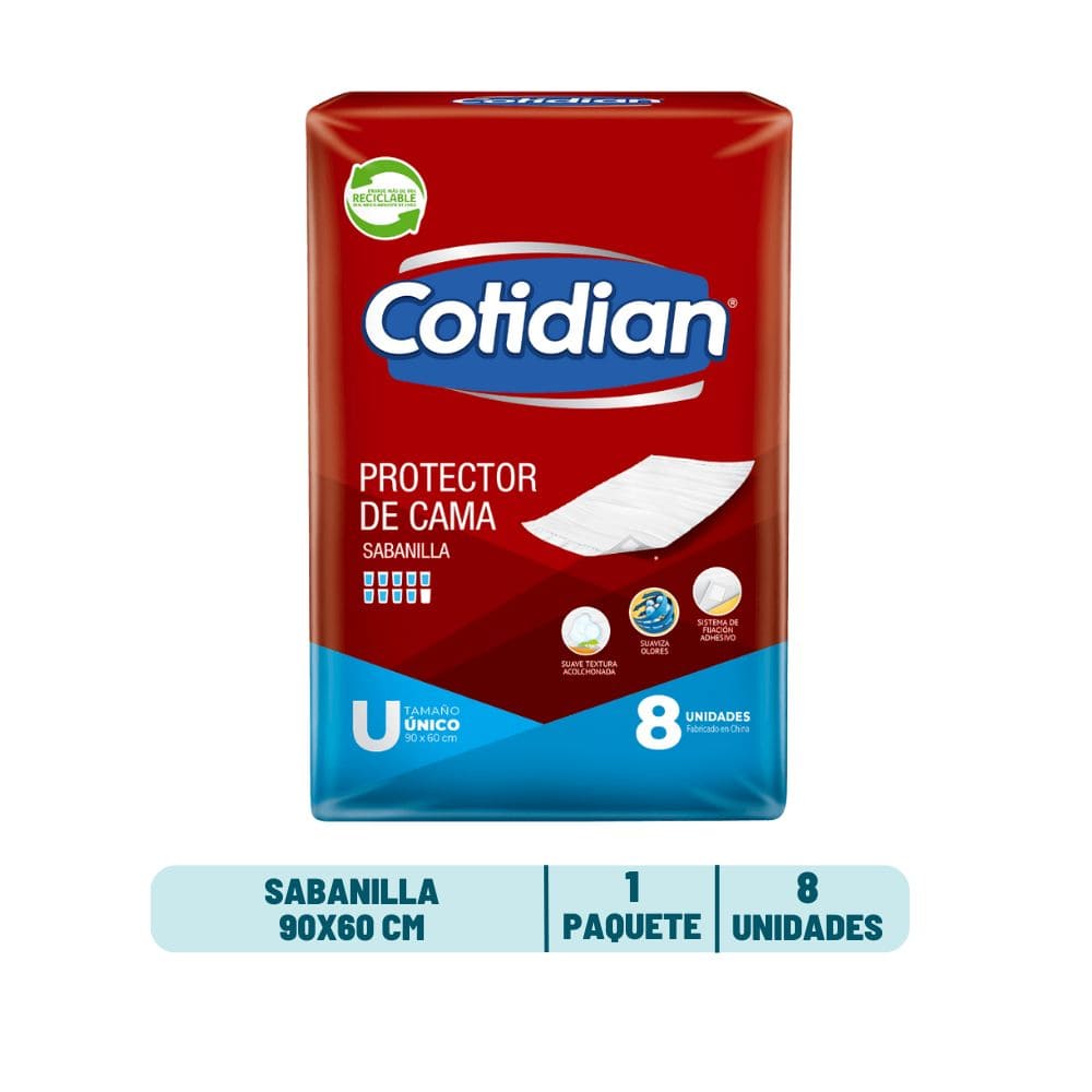 Sabanilla Cotidian - 8 unidades