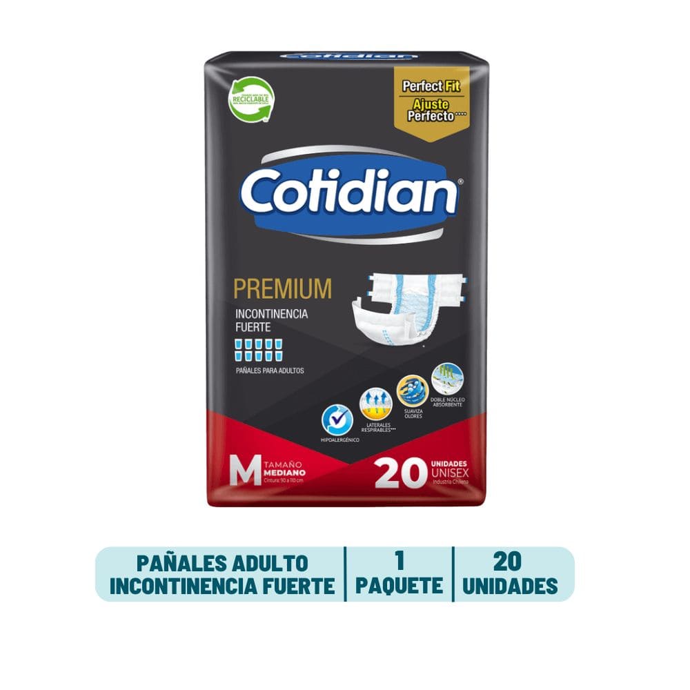 Pañal Adulto Cotidian Premium - 20 unidades