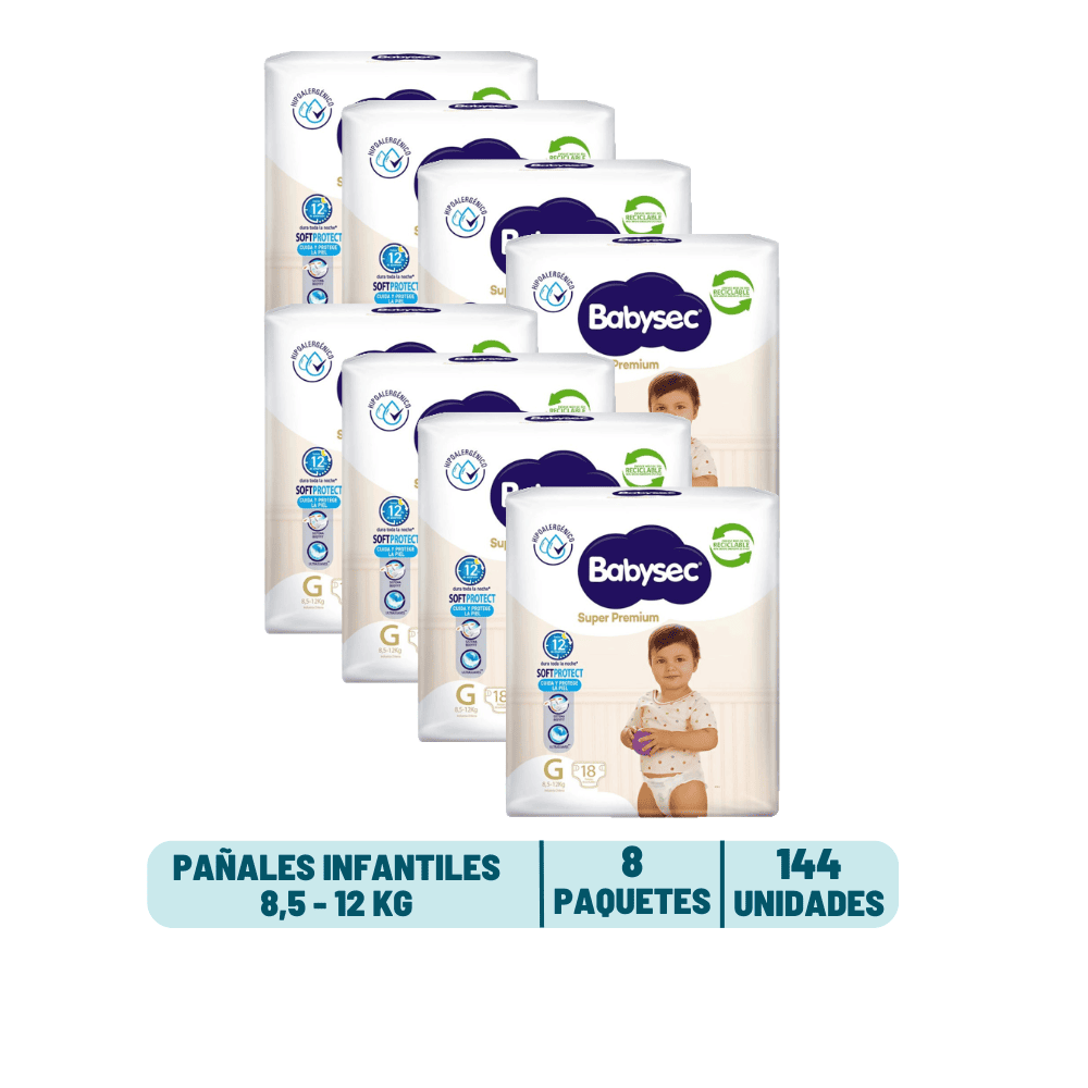 Pack Mensual - Pañal Babysec Super Premium