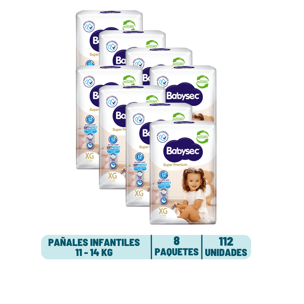 Pack Mensual - Pañal Babysec Super Premium
