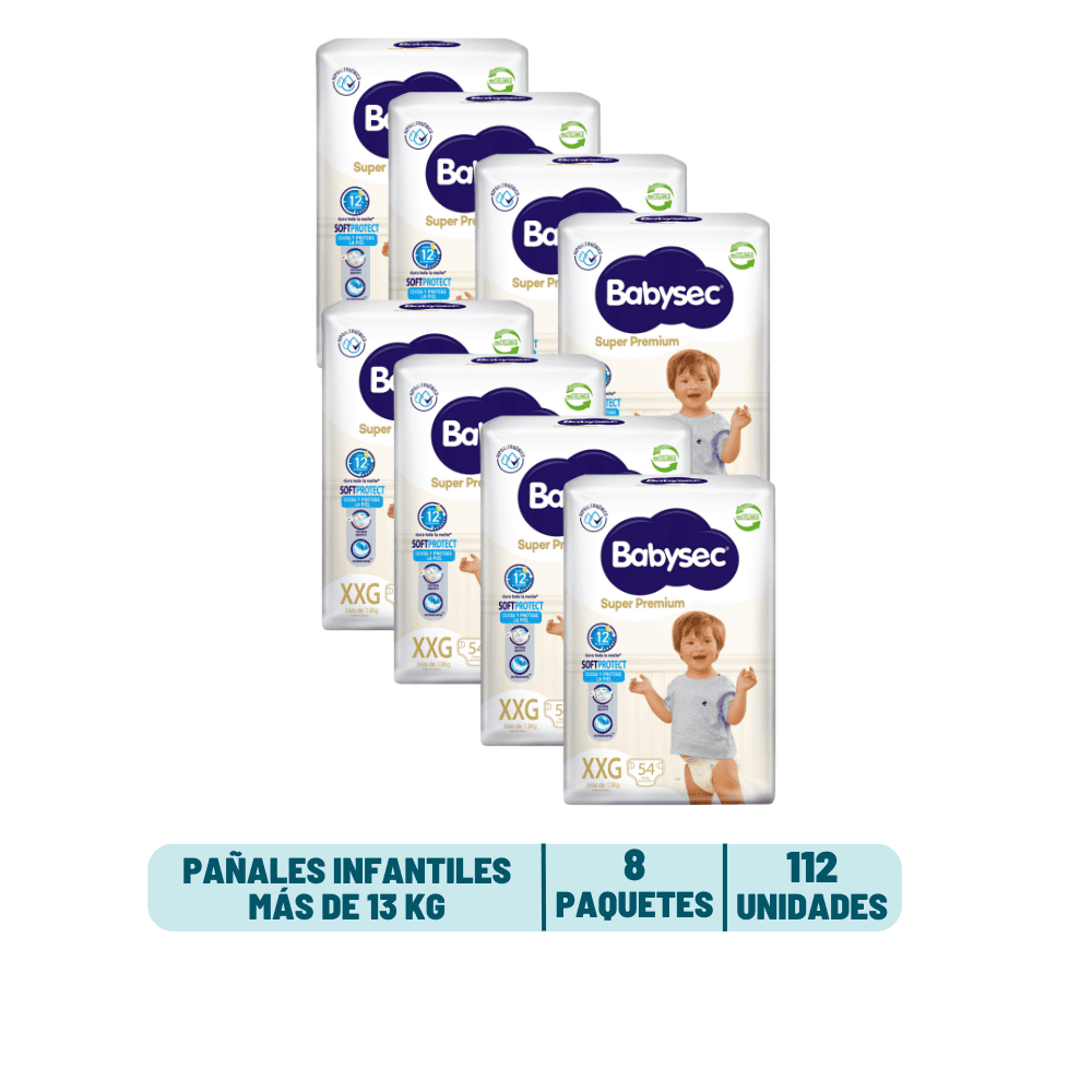 Pack Mensual - Pañal Babysec Super Premium