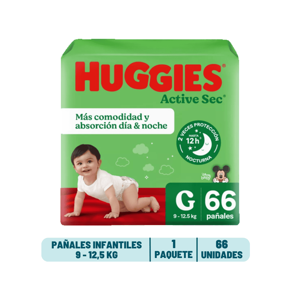 Pañal Huggies Active Sec