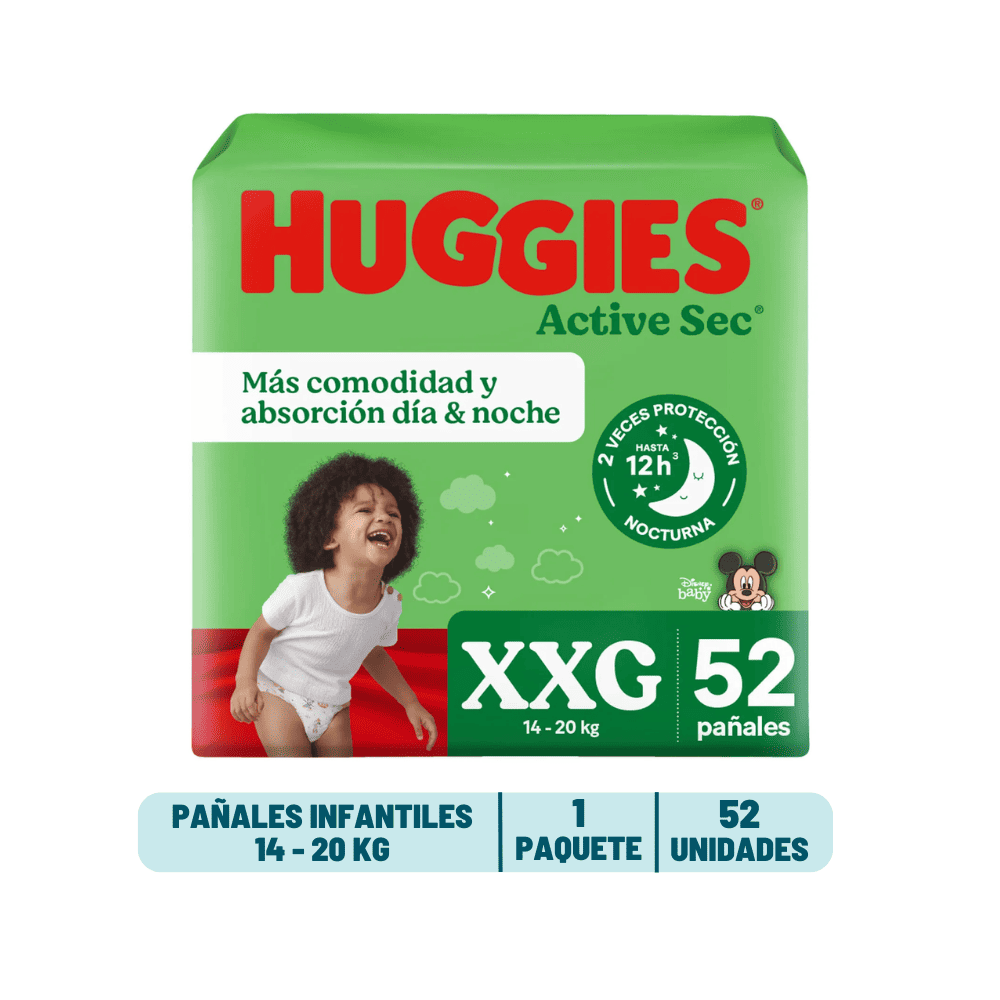 Pañal Huggies Active Sec