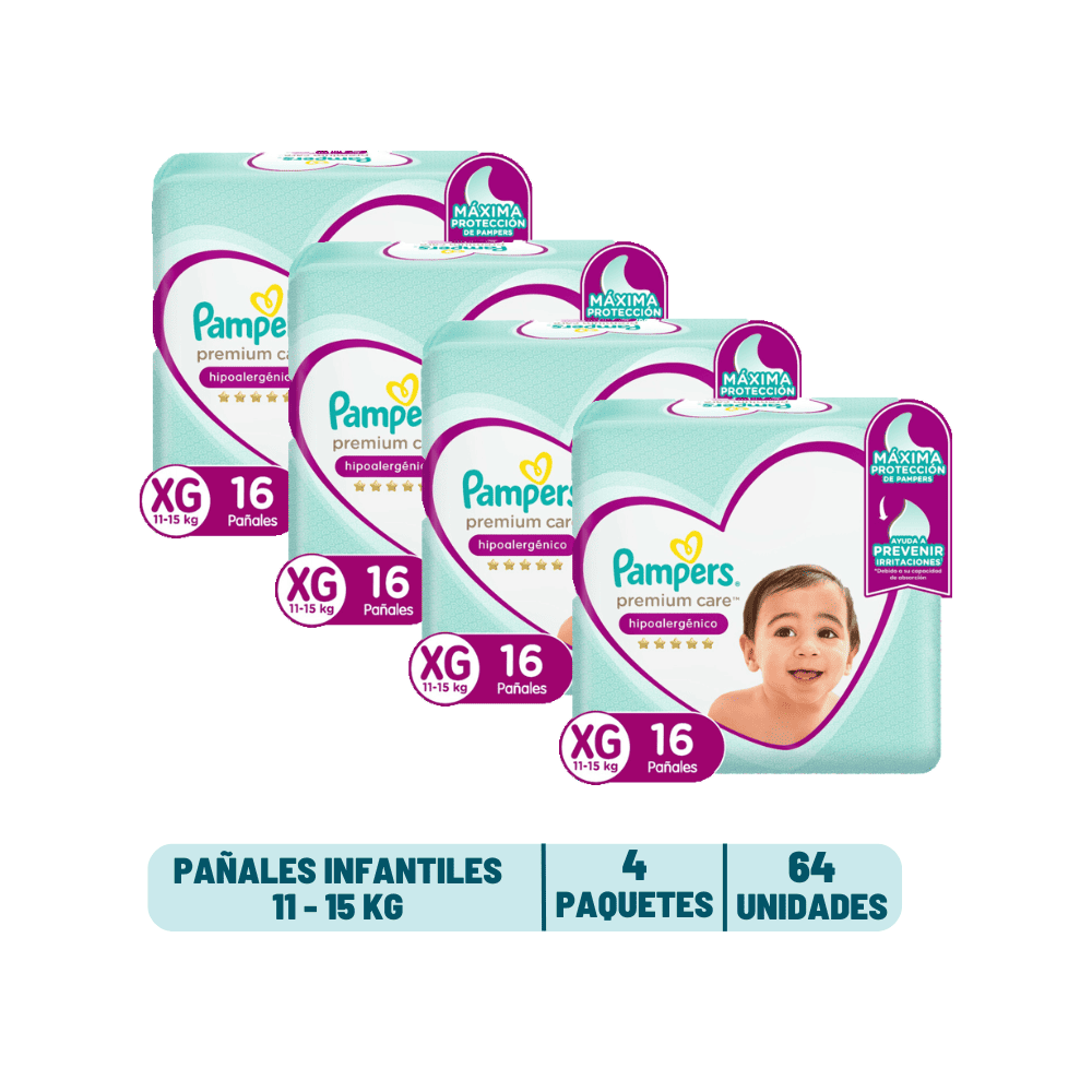 Pack Quincenal - Pañal Pampers Premium Care