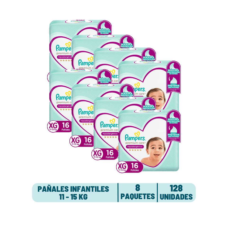 Pack Mensual - Pañal Pampers Premium Care