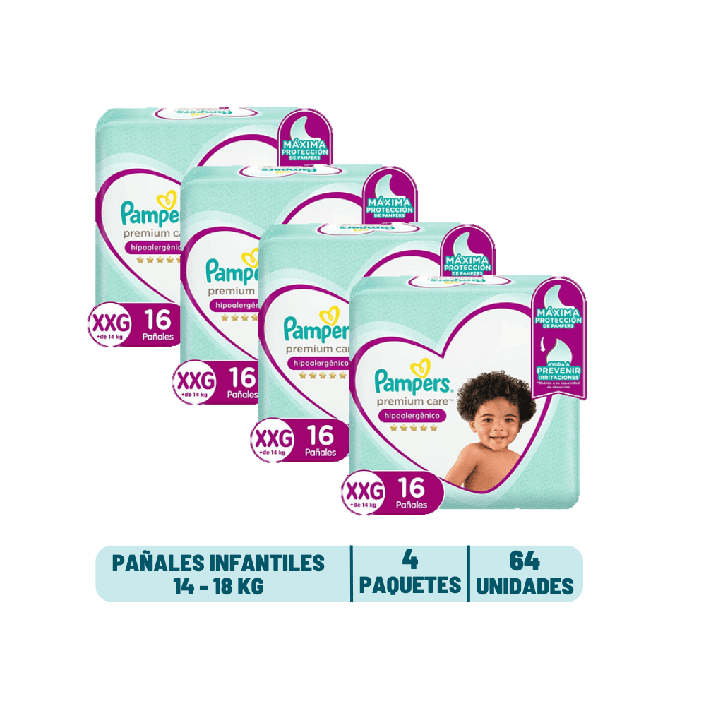 Pack Quincenal - Pañal Pampers Premium Care