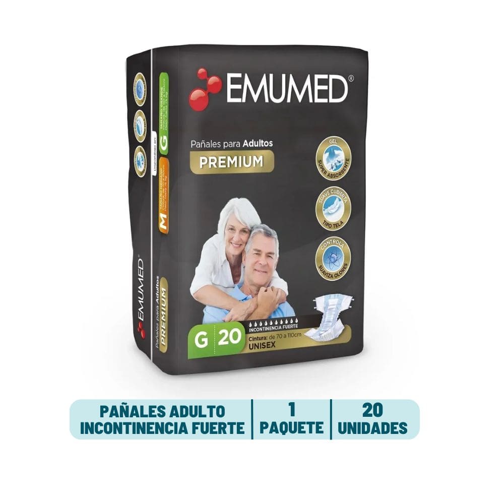Pañal Adulto Emumed - 20 unidades