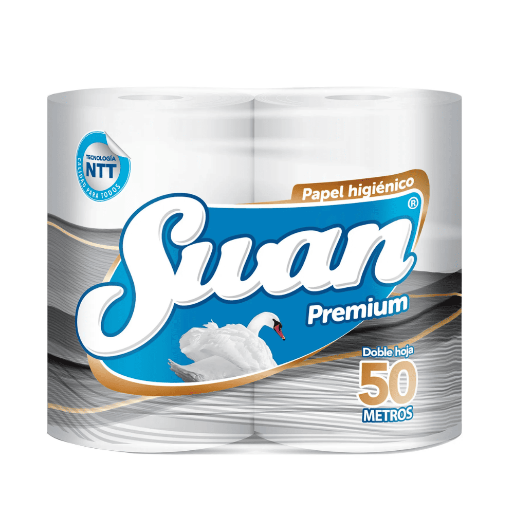Papel Higienico Swan Premium - 4 rollos de 50 metros