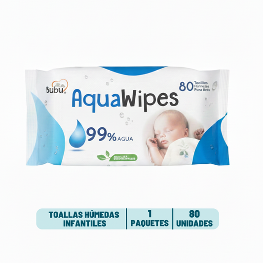 Toalla Humeda Bubu Aqua Wipes - 80 unidades
