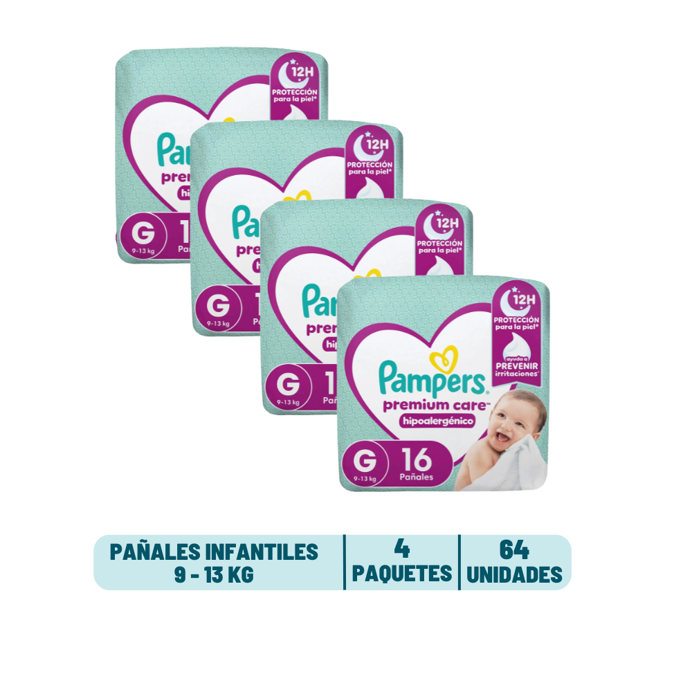 Pack Quincenal - Pañal Pampers Premium Care