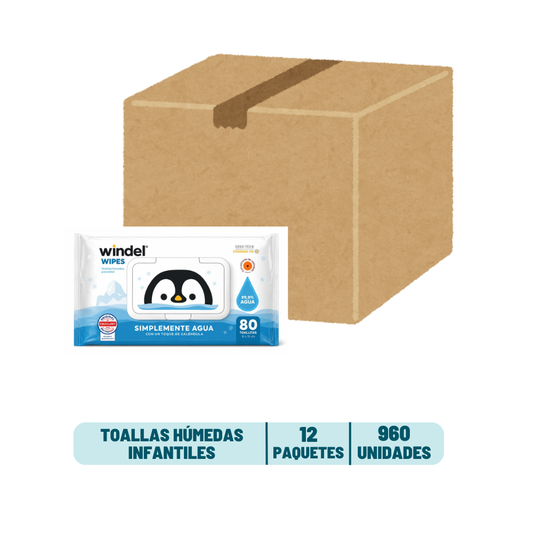 Pack 12 Toallas Húmedas Windel - 960 unidades
