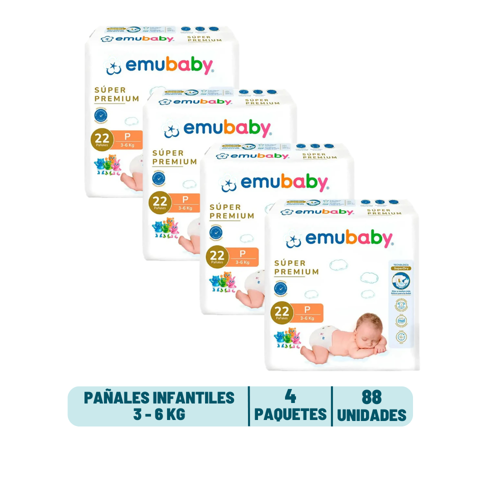 Pack Quincenal - Pañal Emubaby Super Premium