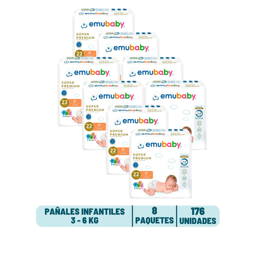Pack Mensual - Pañal Emubaby Super Premium