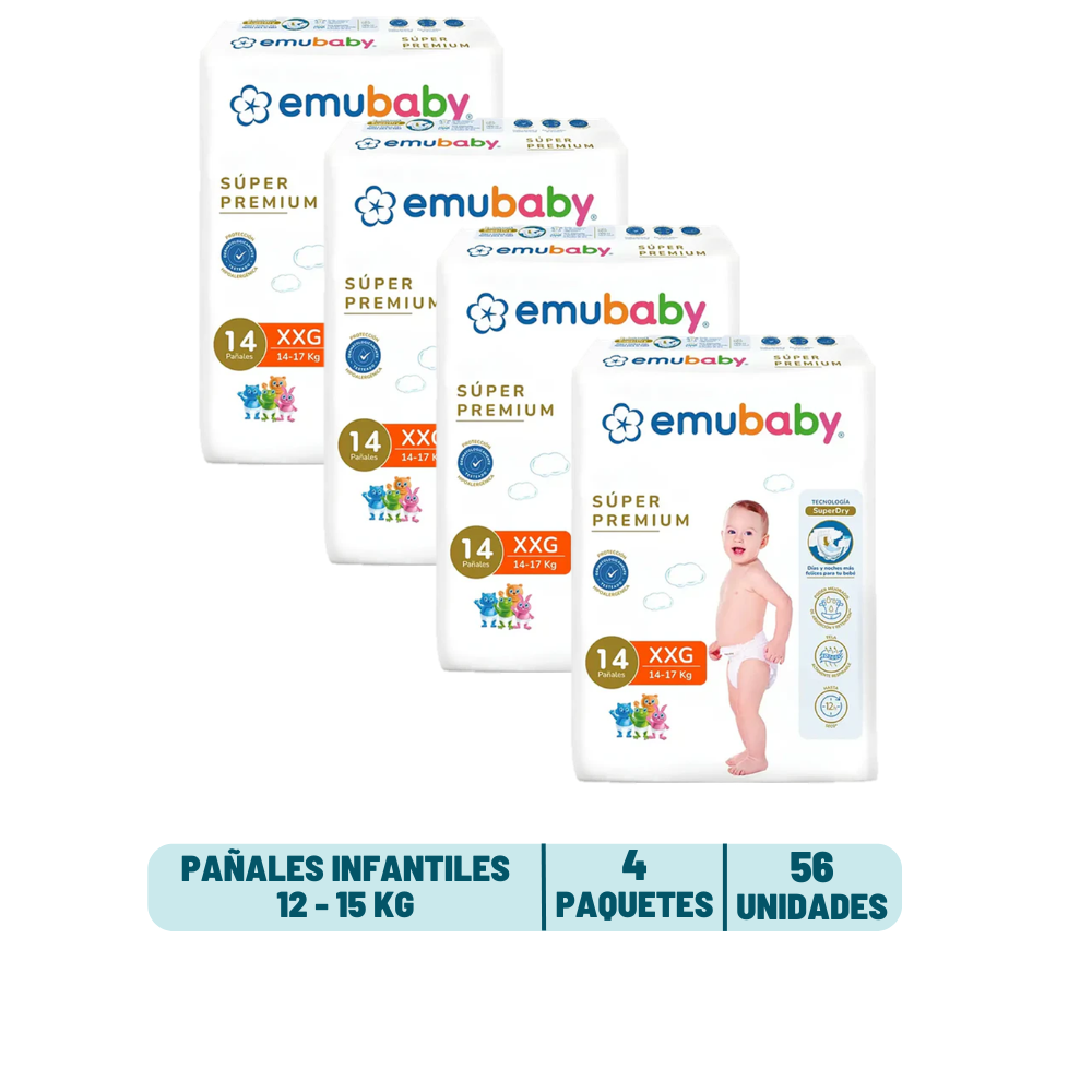 Pack Quincenal - Pañal Emubaby Super Premium