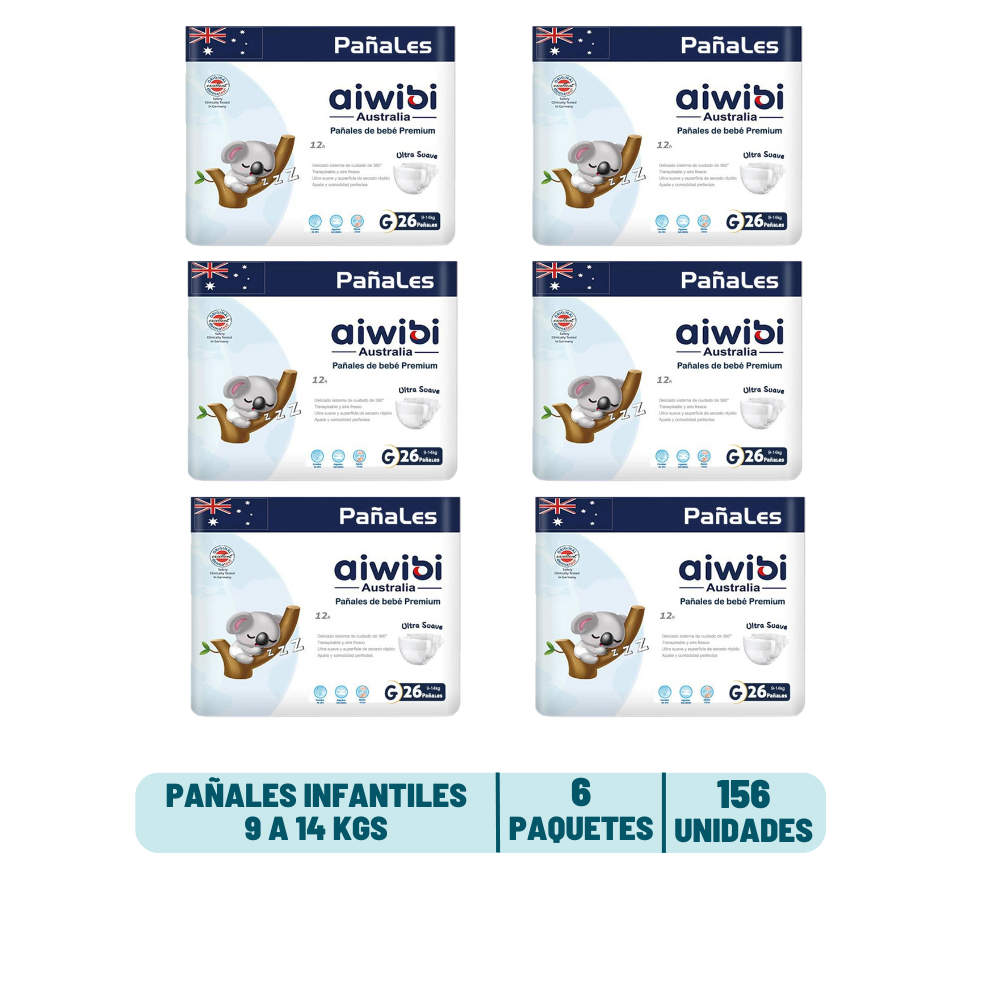 Pack Mensual - Pañal Aiwibi Premium