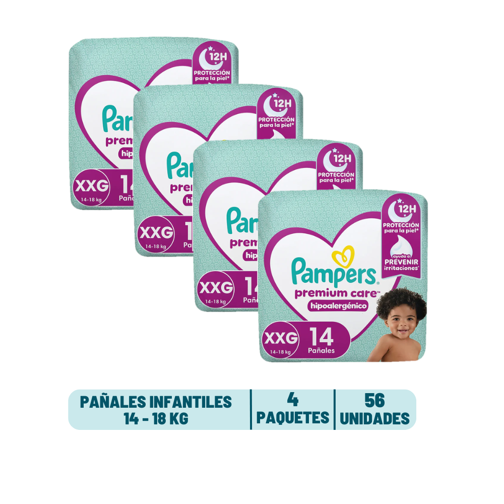 Pack Quincenal - Pañal Pampers Premium Care