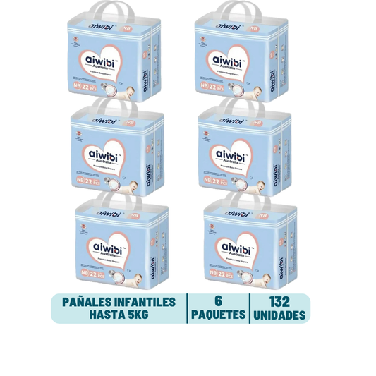 Pack Mensual - Pañal Aiwibi Recién Nacido
