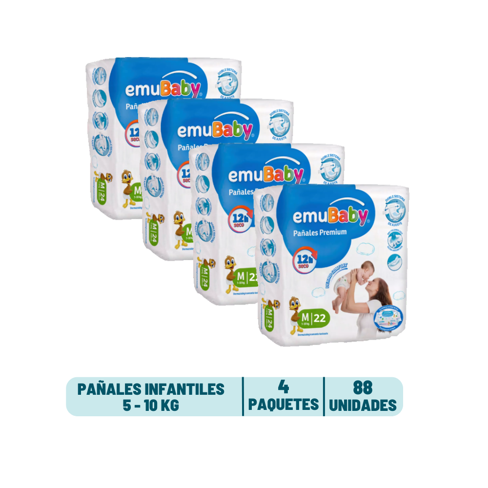 Pack Quincenal - Pañal Emubaby Super Premium
