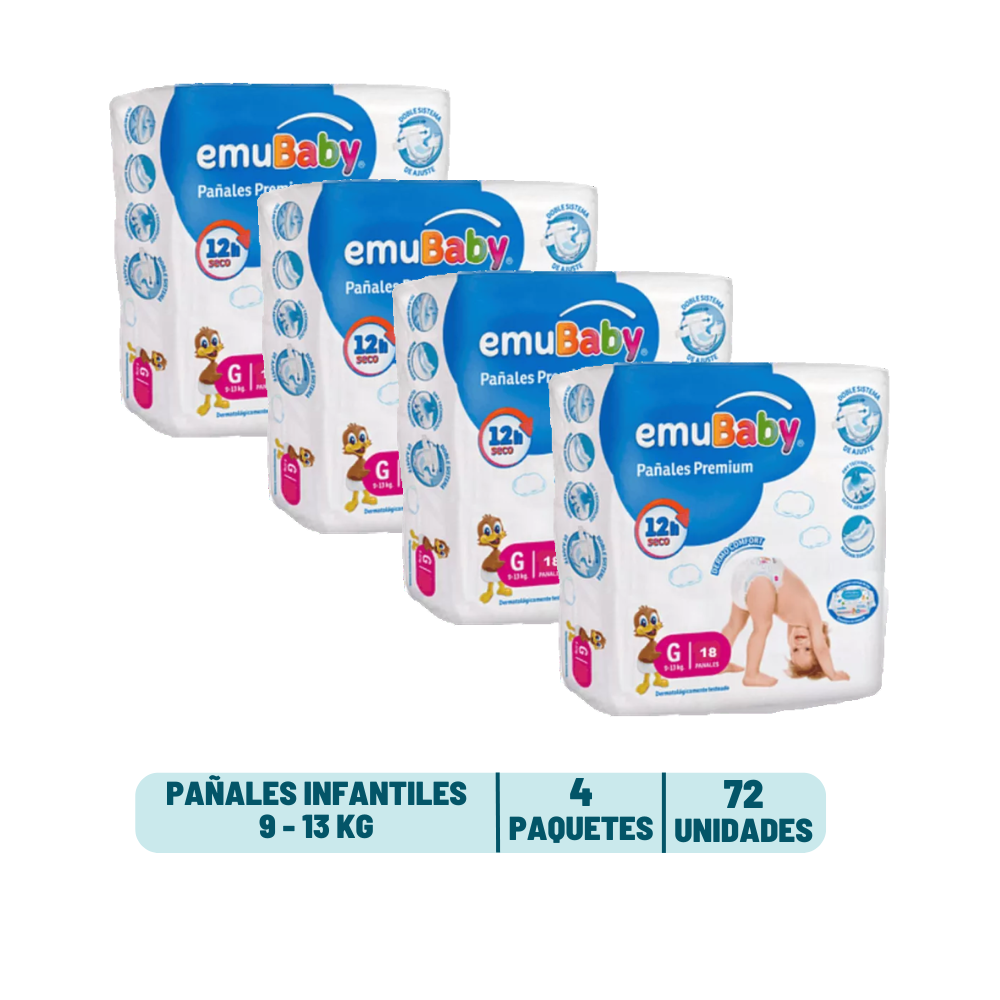 Pack Quincenal - Pañal Emubaby Super Premium