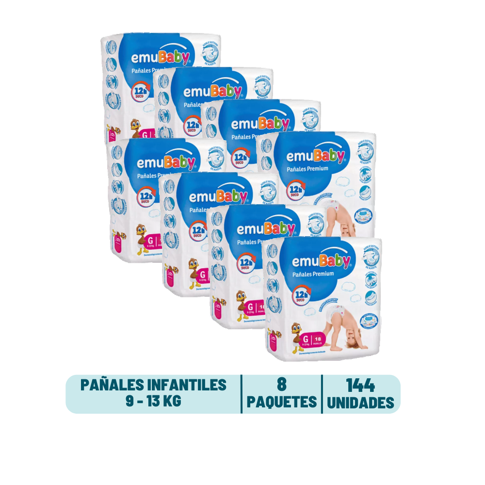 Pack Mensual - Pañal Emubaby Super Premium