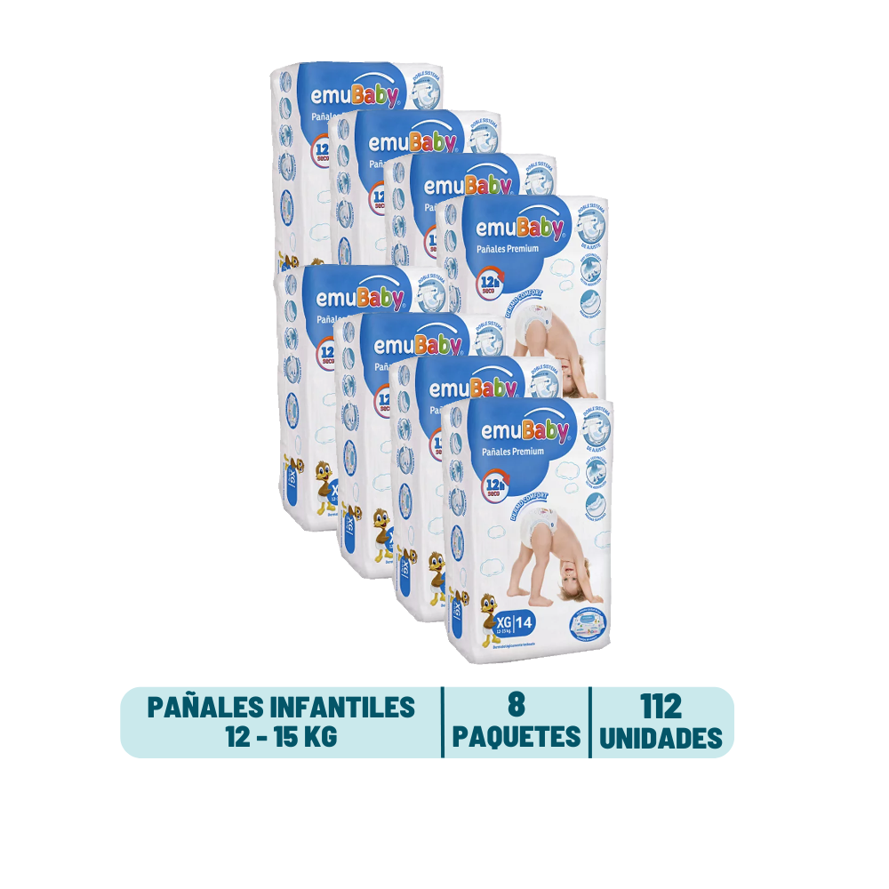 Pack Mensual - Pañal Emubaby Super Premium