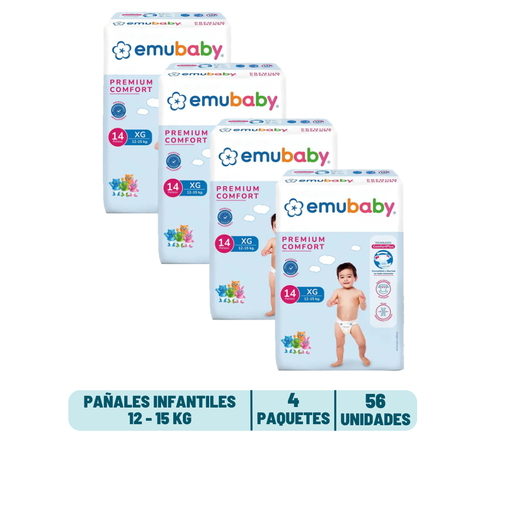 Pack Quincenal - Pañal Emubaby Premium Comfort