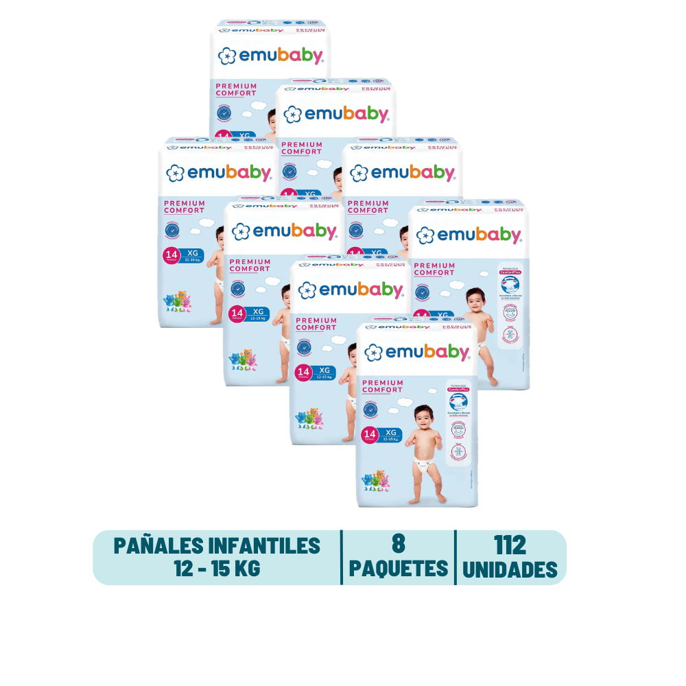 Pack Mensual - Pañal Emubaby Premium Comfort