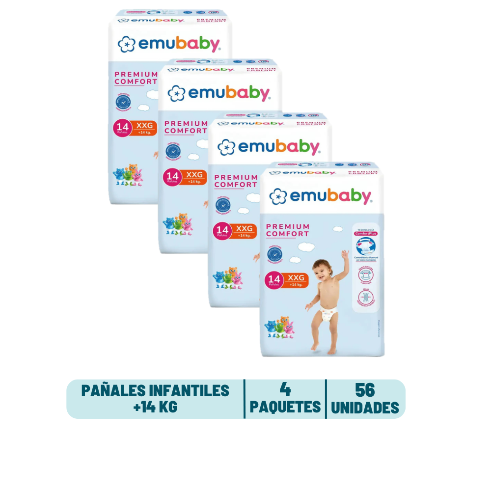 Pack Quincenal - Pañal Emubaby Premium Comfort