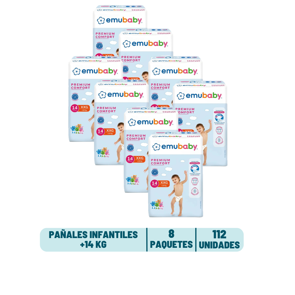 Pack Mensual - Pañal Emubaby Premium Comfort