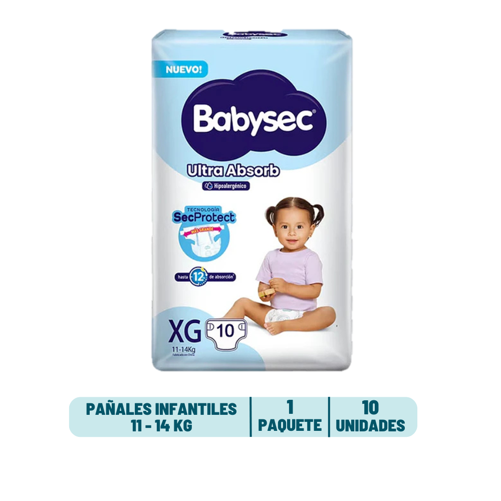 Pañal Babysec Ultra Absorb