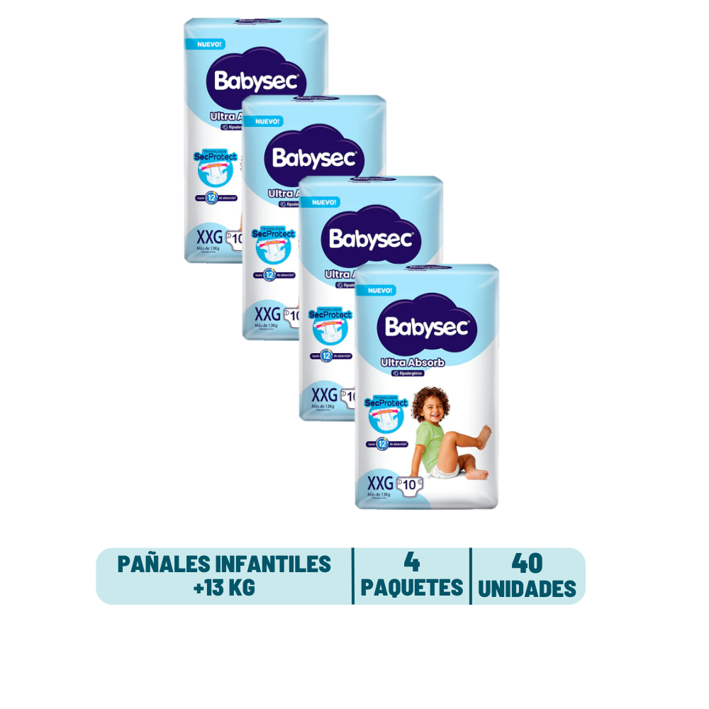 Pack Quincenal - Pañal Babysec Ultra Absorb