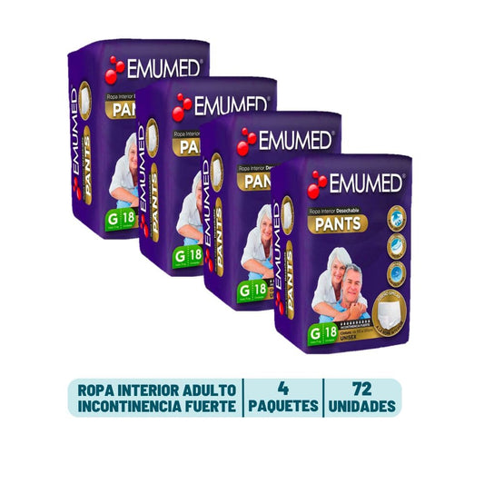 Pack 4 Pants Adulto Emumed - 72 unidades