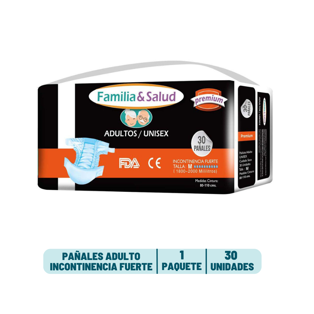 Pañal Adulto Familia y Salud - 30 unidades