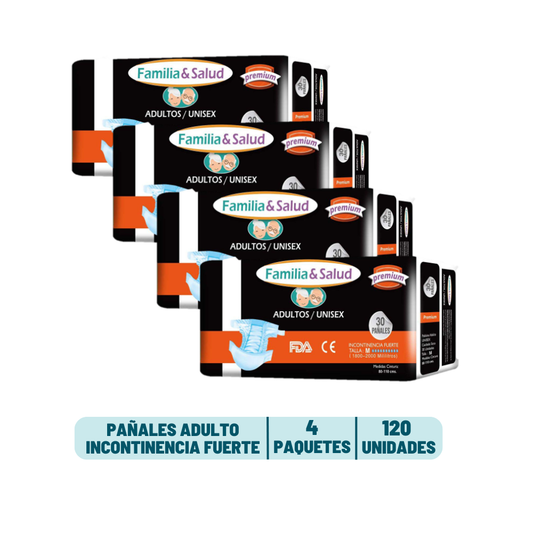 Pack 4 Pañal Adulto Familia y Salud - 120 unidades