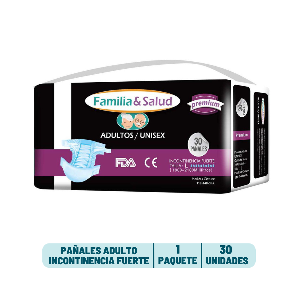 Pañal Adulto Familia y Salud - 30 unidades