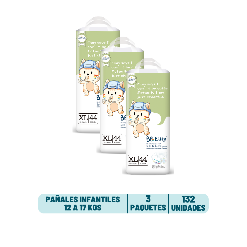 Pack Mensual - Pañal BB Kitty Premium