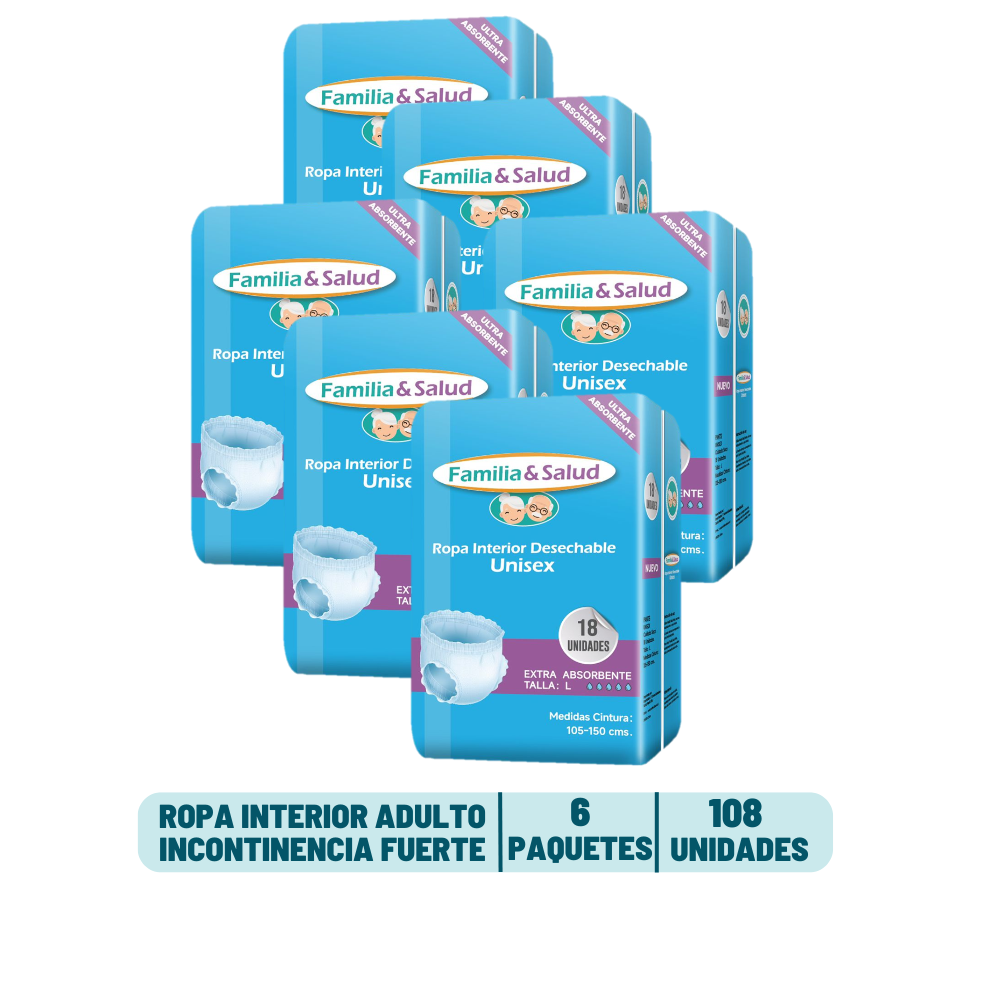 Pack 6 Pants Adulto Familia y Salud - 108 unidades