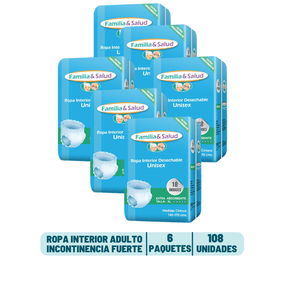 Pack 6 Pants Adulto Familia y Salud - 108 unidades