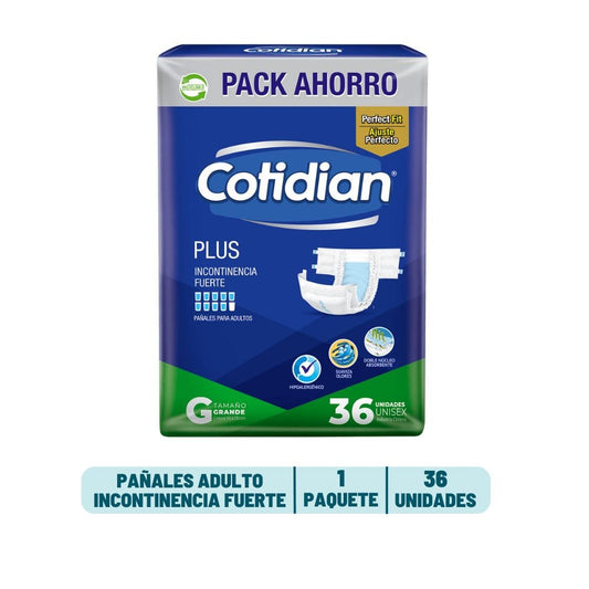 Pañal Adulto Cotidian Plus - 36 unidades